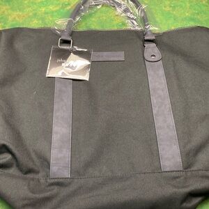 John Varvatos Black Duffel Bag with Durable Design